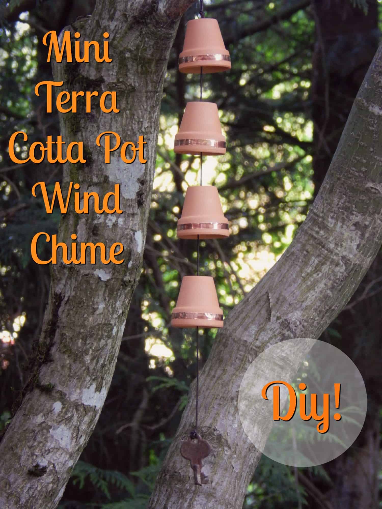 mini terra cotta pot wind chime diy