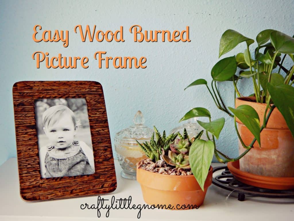 Wood Burned Picture Frame