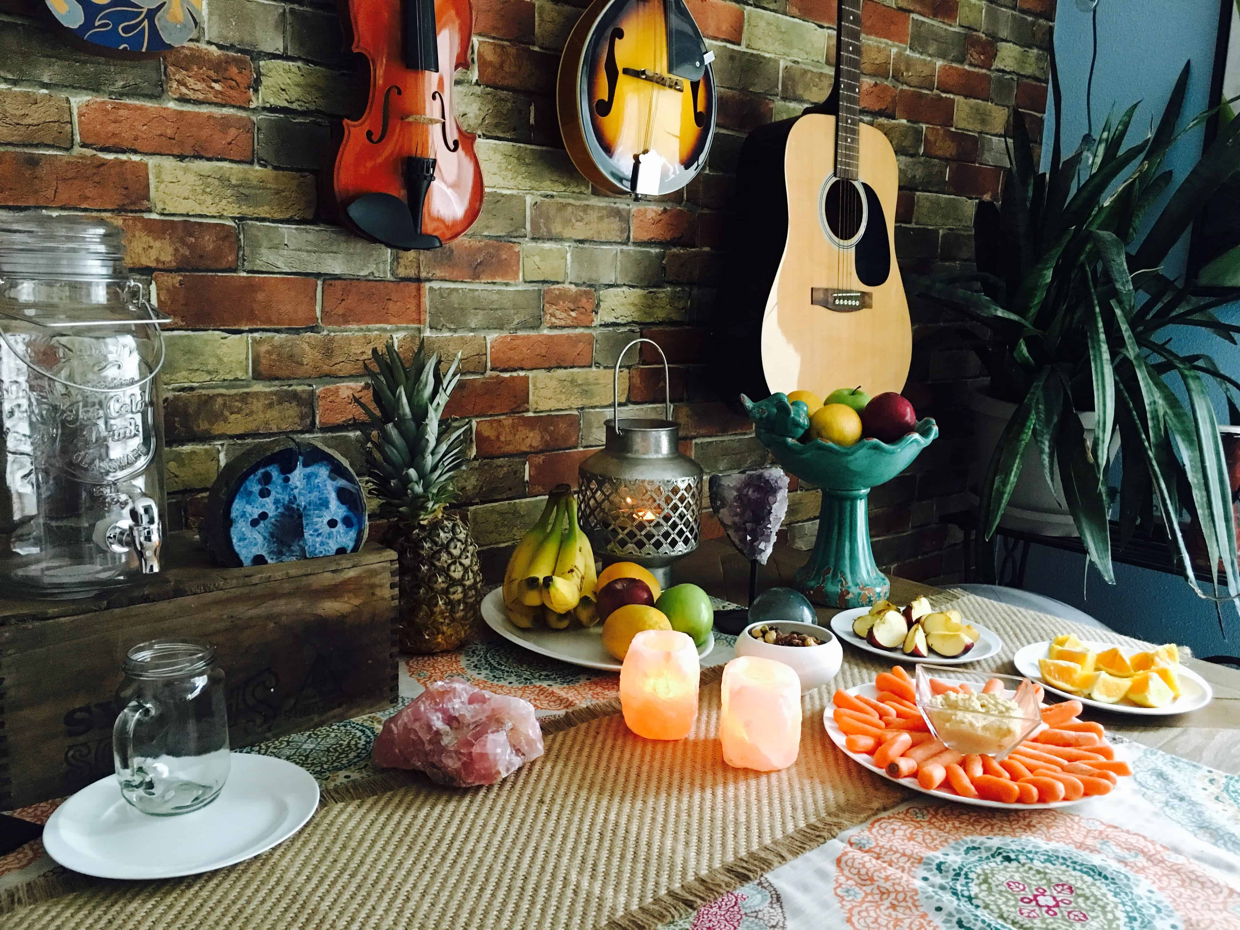 calming snack table