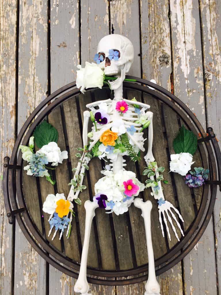 Skeleton Flower Arrangement