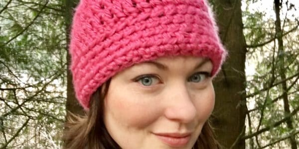 diy crochet pink hat
