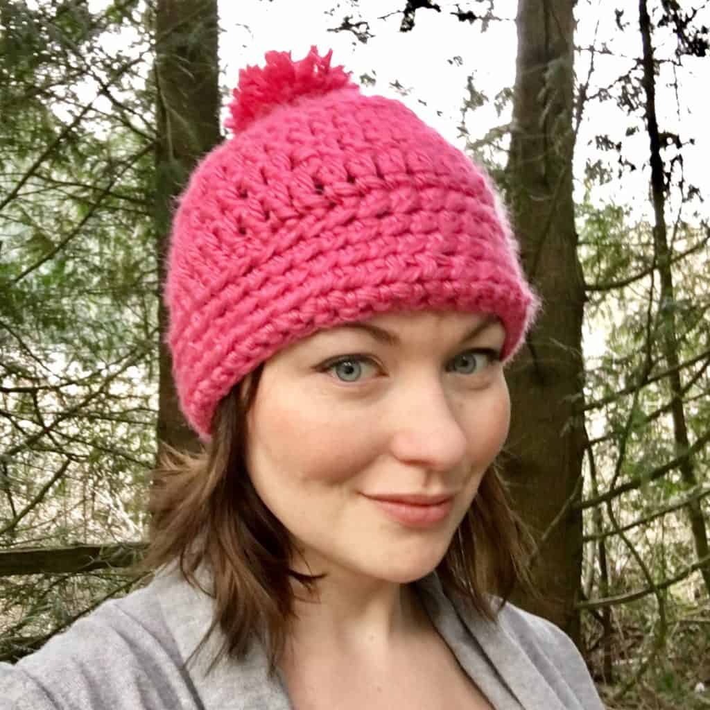 diy crochet pink hat