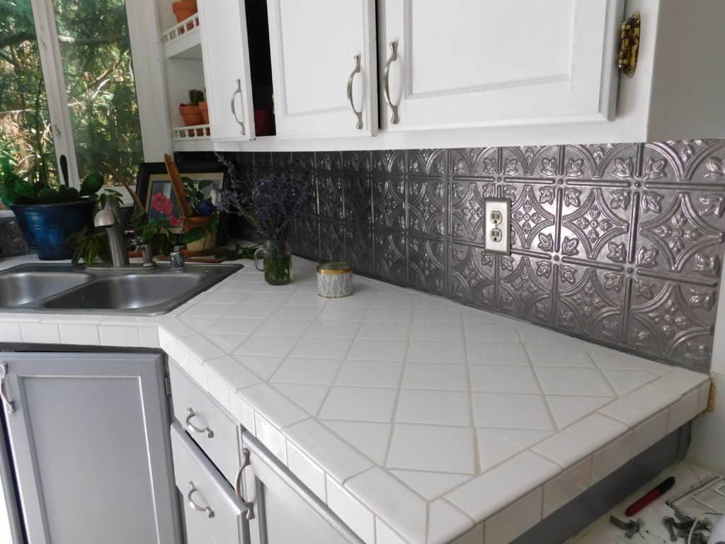 Tile over laminate counters