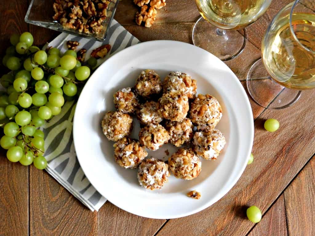 goat cheese balls in bowl