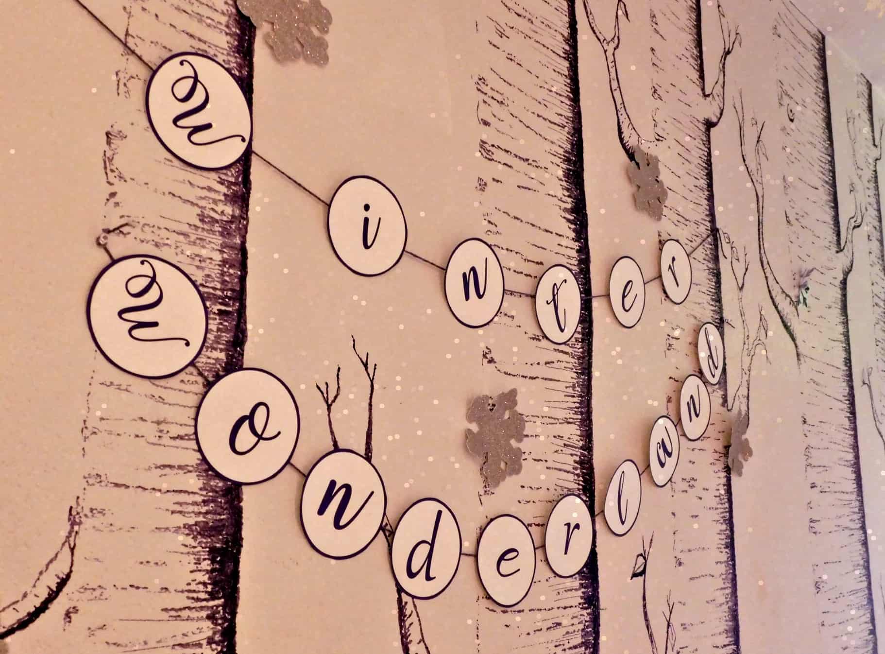 winter wonderland circle banner