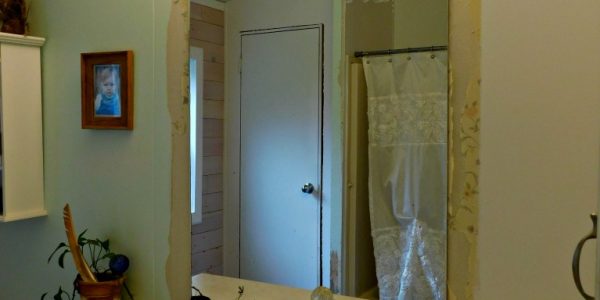 bathroom mirror before