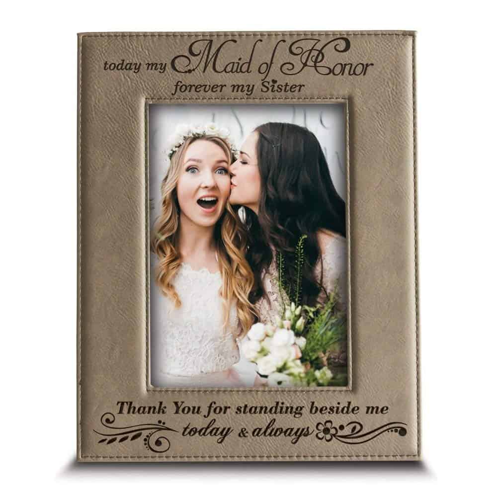 sister maid of honor gift picture frame