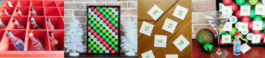 instruction images for diy alcohol advent calendar