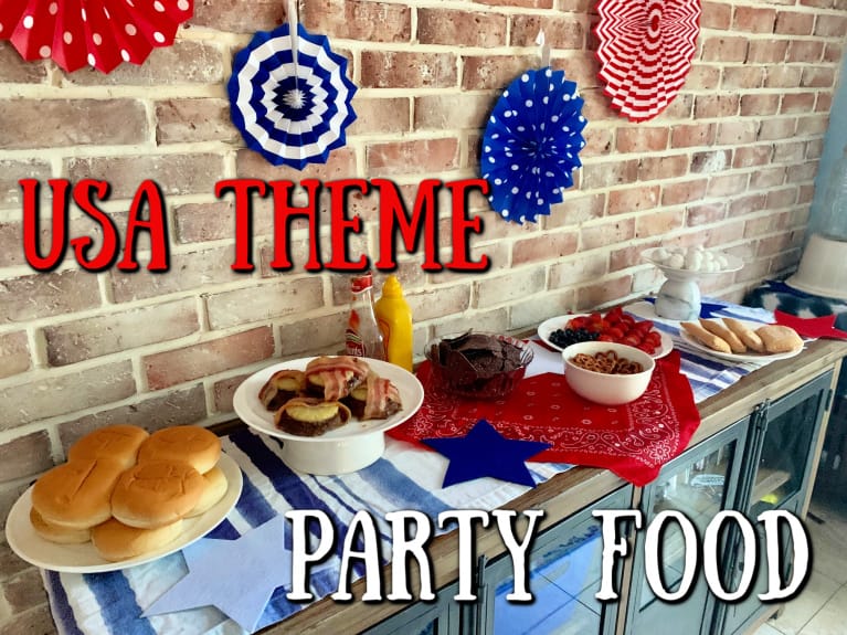 american them party food set out on table