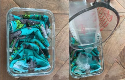 diy baby wipe process photos