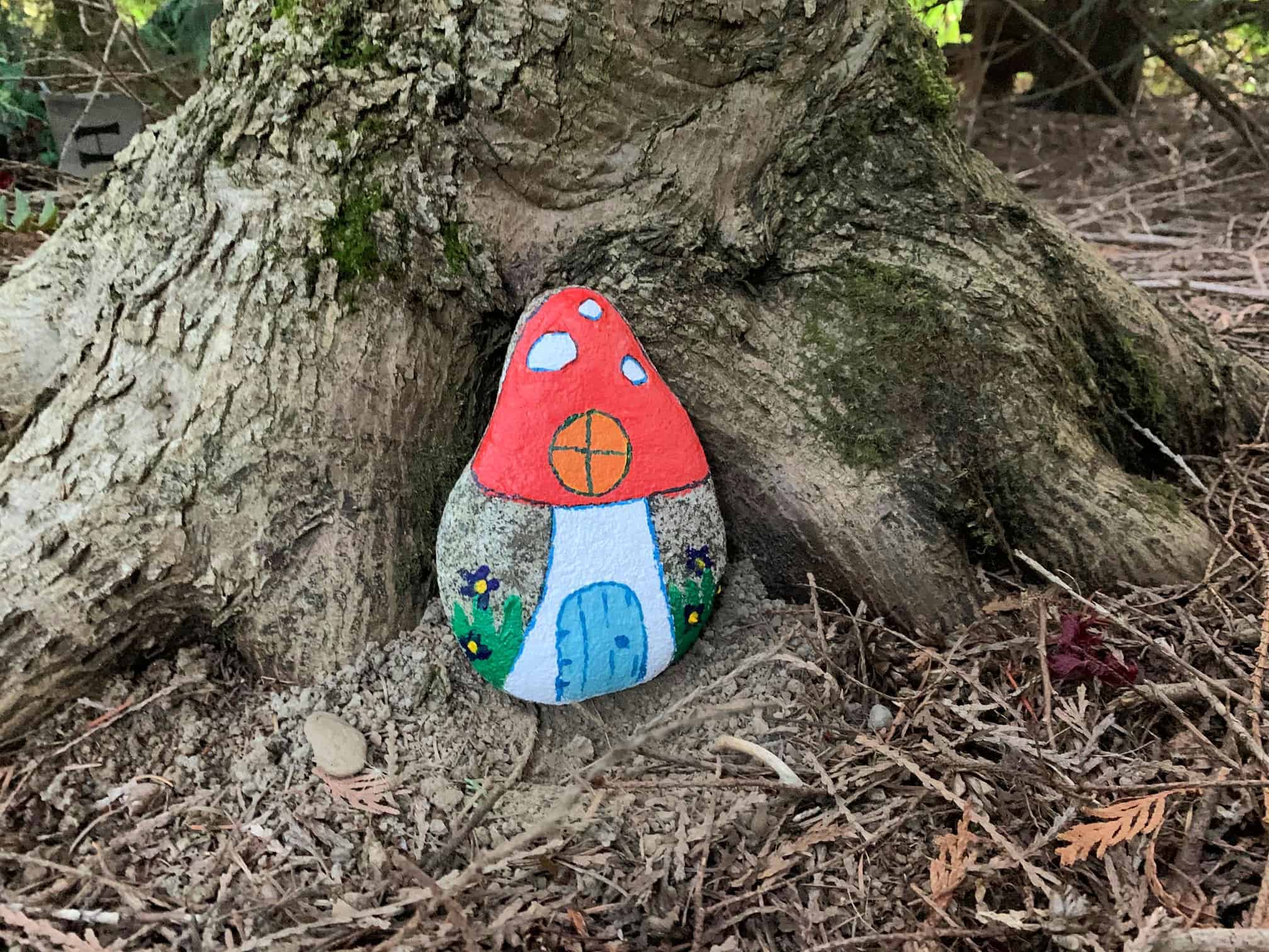 Painted fairy rock