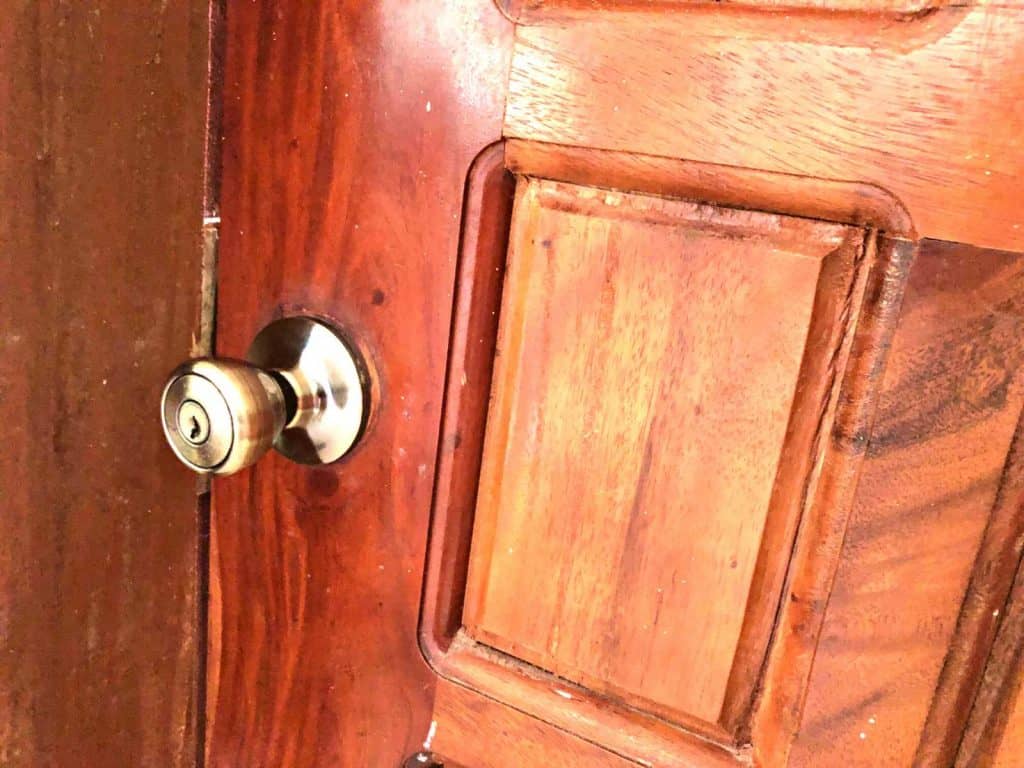 After image on how to fix a door that won't latch.