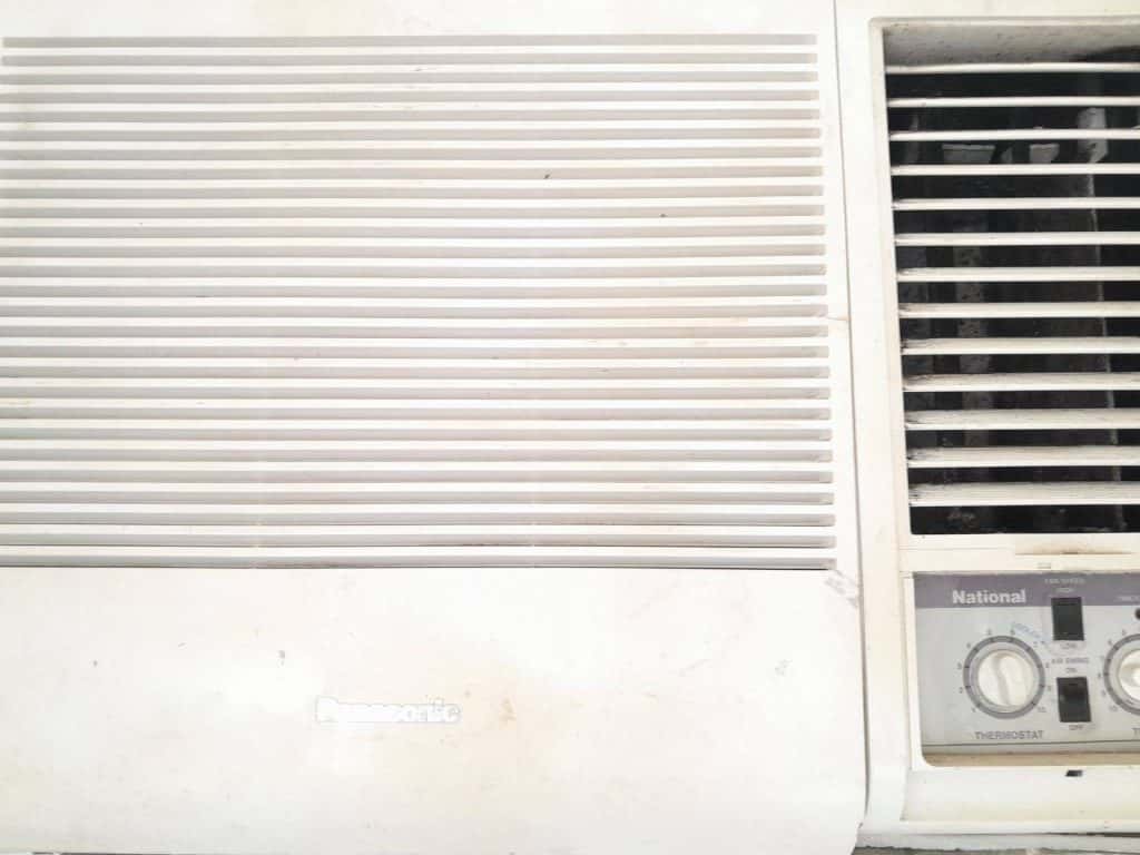Before image of how to clean an ac filter.