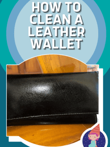 How to clean leather wallet poster image.