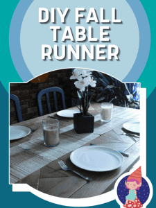 DIY fall table runner poster image.