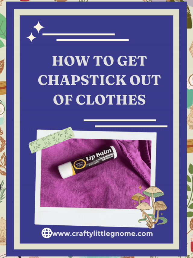 HOW TO GET CHAPSTICK OUT OF CLOTHES
