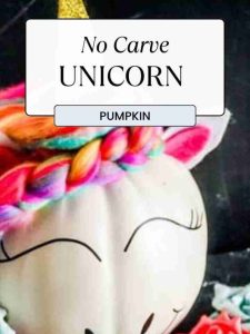 No Carve Unicorn Pumpkin.