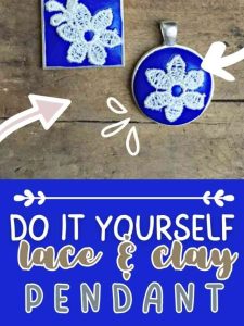 Lace and Clay Pendant DIY.
