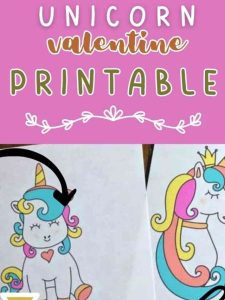 Unicorn Valentine Printables.