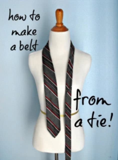 how to make a belt from an old tie