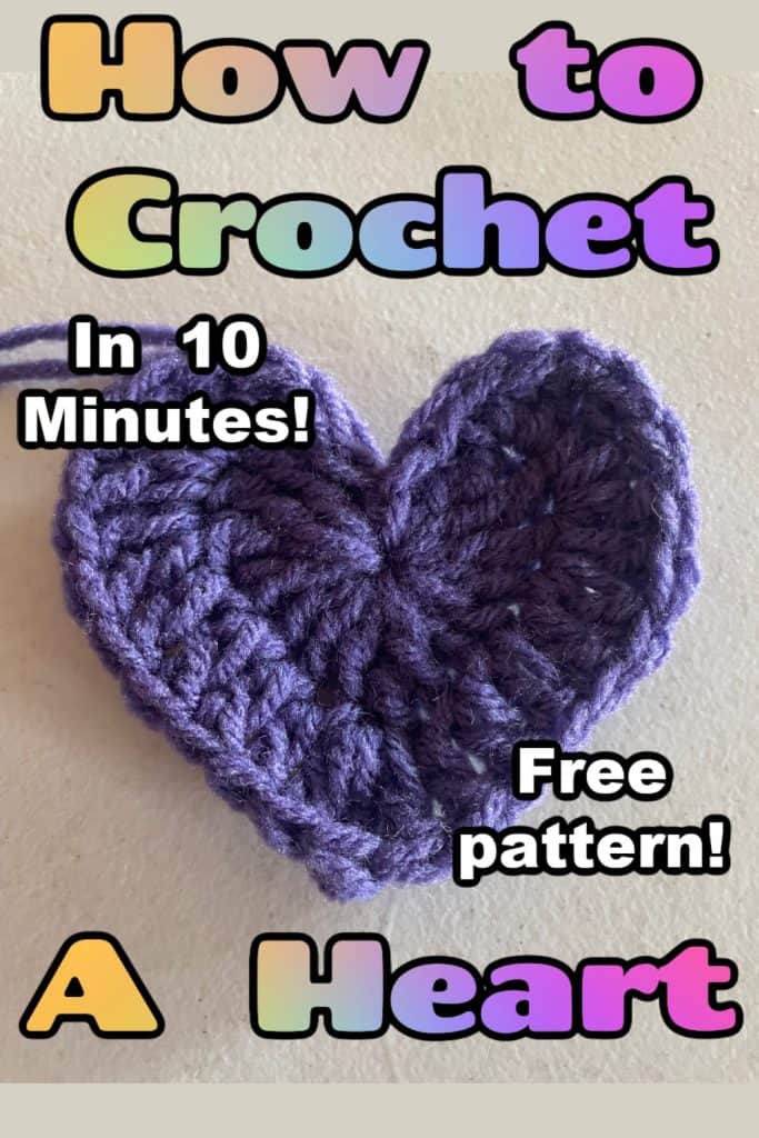 how to crochet a heart. 